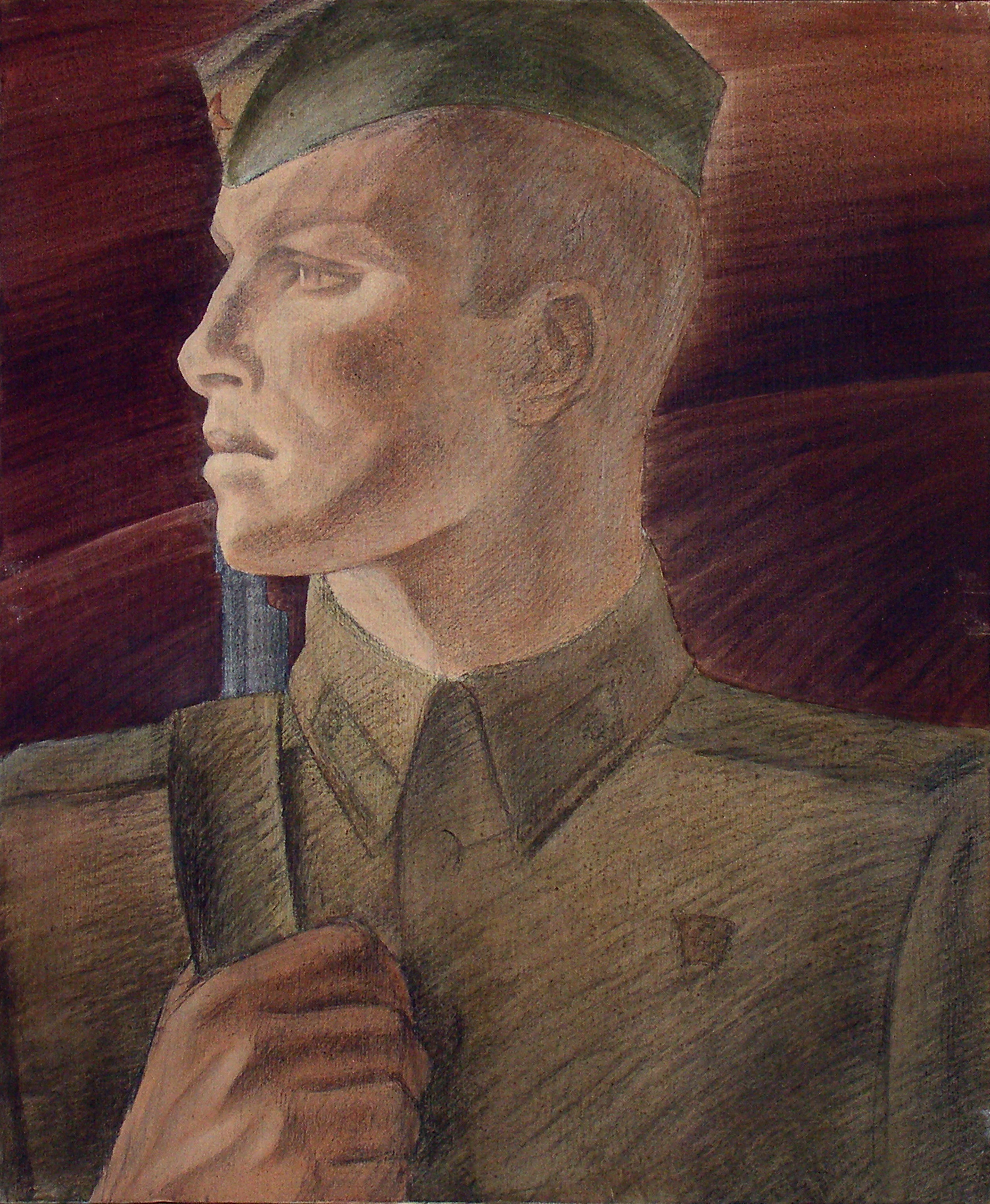 Картина с портретом солдата